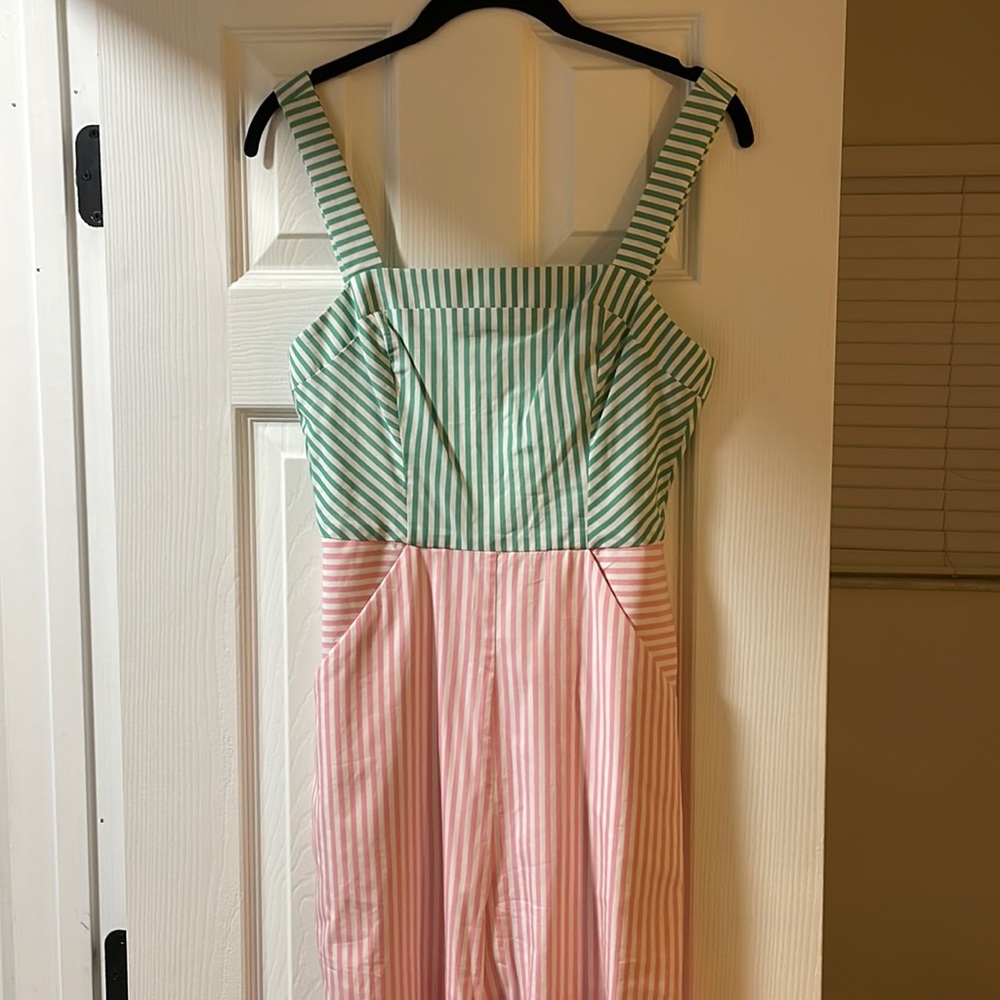 BCBGeneration striped jumpsuit